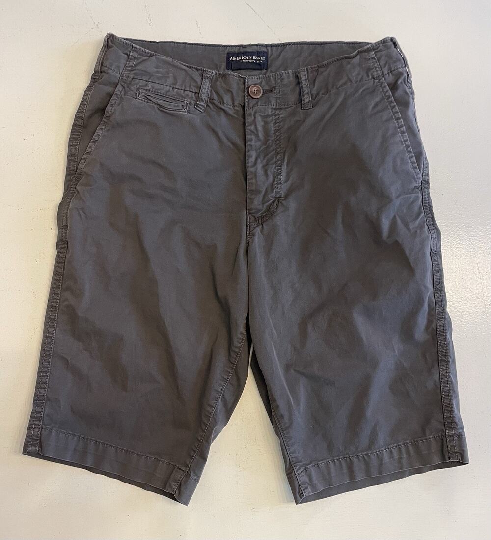 American Eagle Cargo Shorts Mens 29 Charcoal Gray Longer Length Next Level Flex